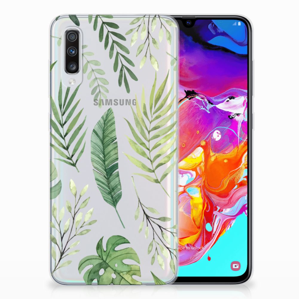 Samsung Galaxy A70 TPU Case Leaves