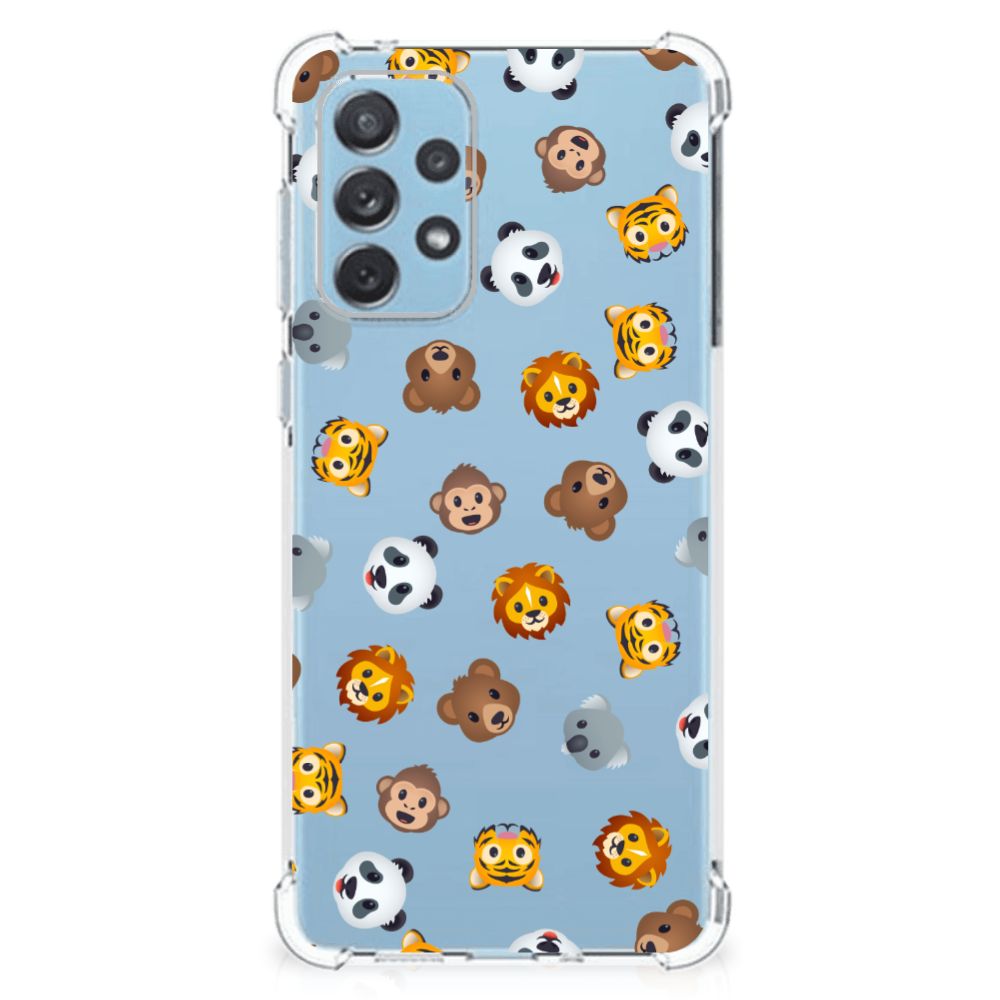 Doorzichtige Silicone Hoesje voor Samsung Galaxy A73 Dieren Emojis B2C Telecom