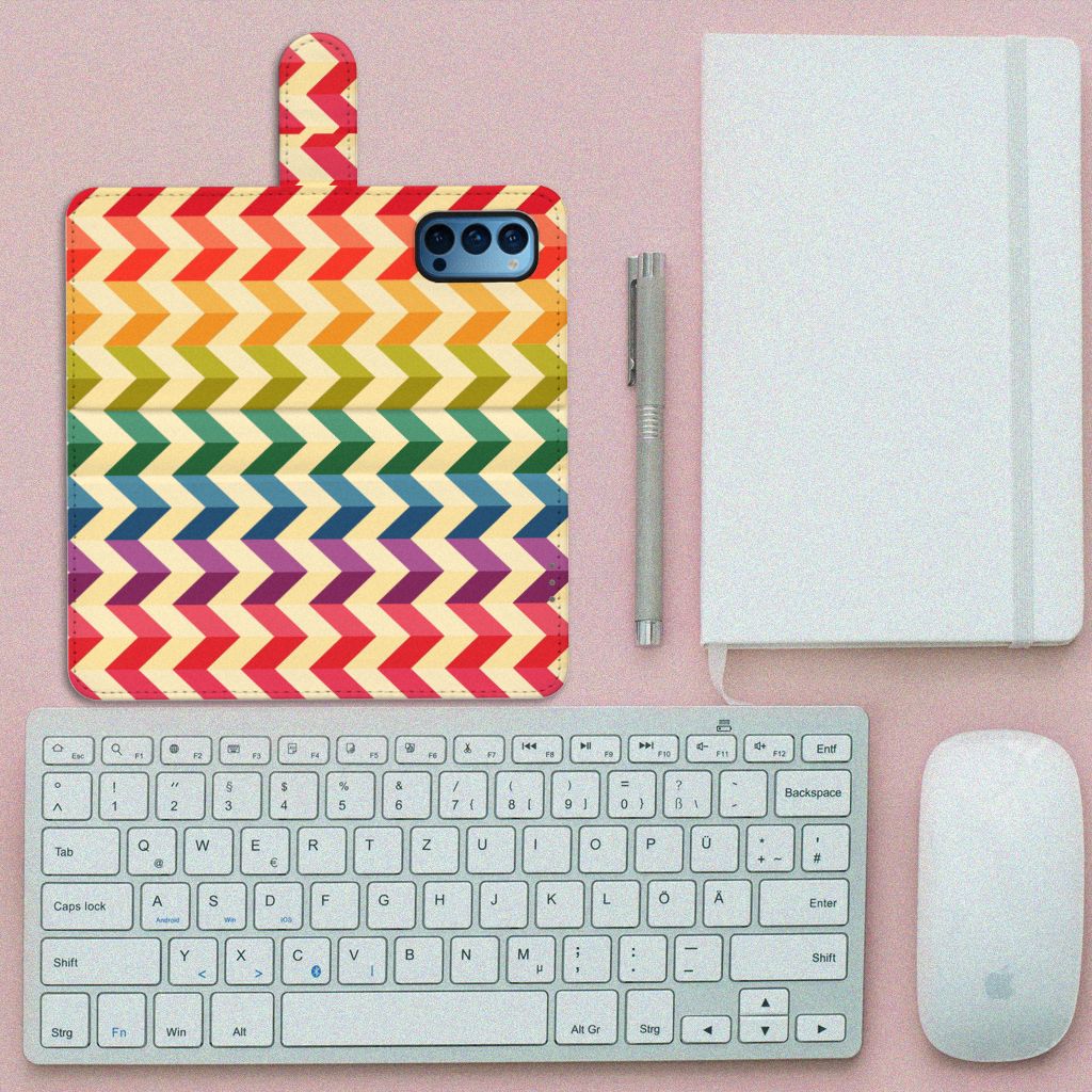 OPPO Reno 4 Pro 5G Telefoon Hoesje Zigzag Multi Color