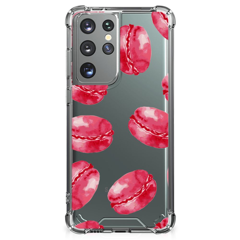 Samsung Galaxy S21 Ultra Beschermhoes Pink Macarons B2C Telecom