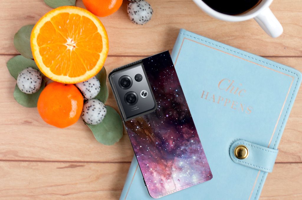 Stand Case voor OPPO Reno8 Pro Galaxy - B2C Telecom