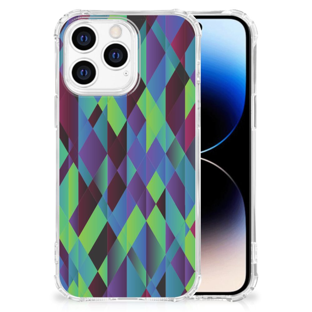 iPhone 14 Pro Shockproof Case Abstract Green Blue B2C Telecom