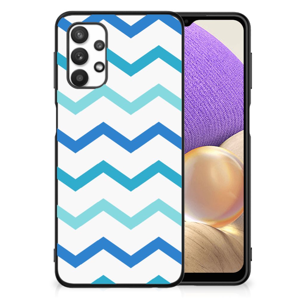 Samsung Galaxy A32 5G Back Case Zigzag Blauw B2C Telecom