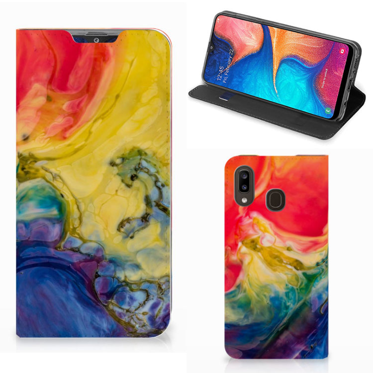 Bookcase Samsung Galaxy A30 Watercolor Dark