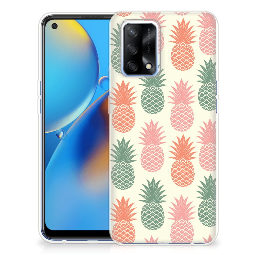 OPPO A74 4G Siliconen Case Ananas B2C Telecom