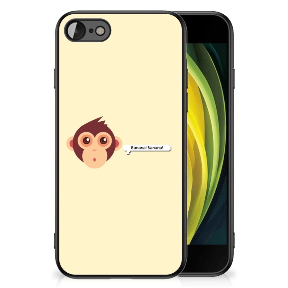 iPhone SE 2022 | SE 2020 | 7/8 Hoesje Monkey met schattige aap illustratie op beschermende hoes