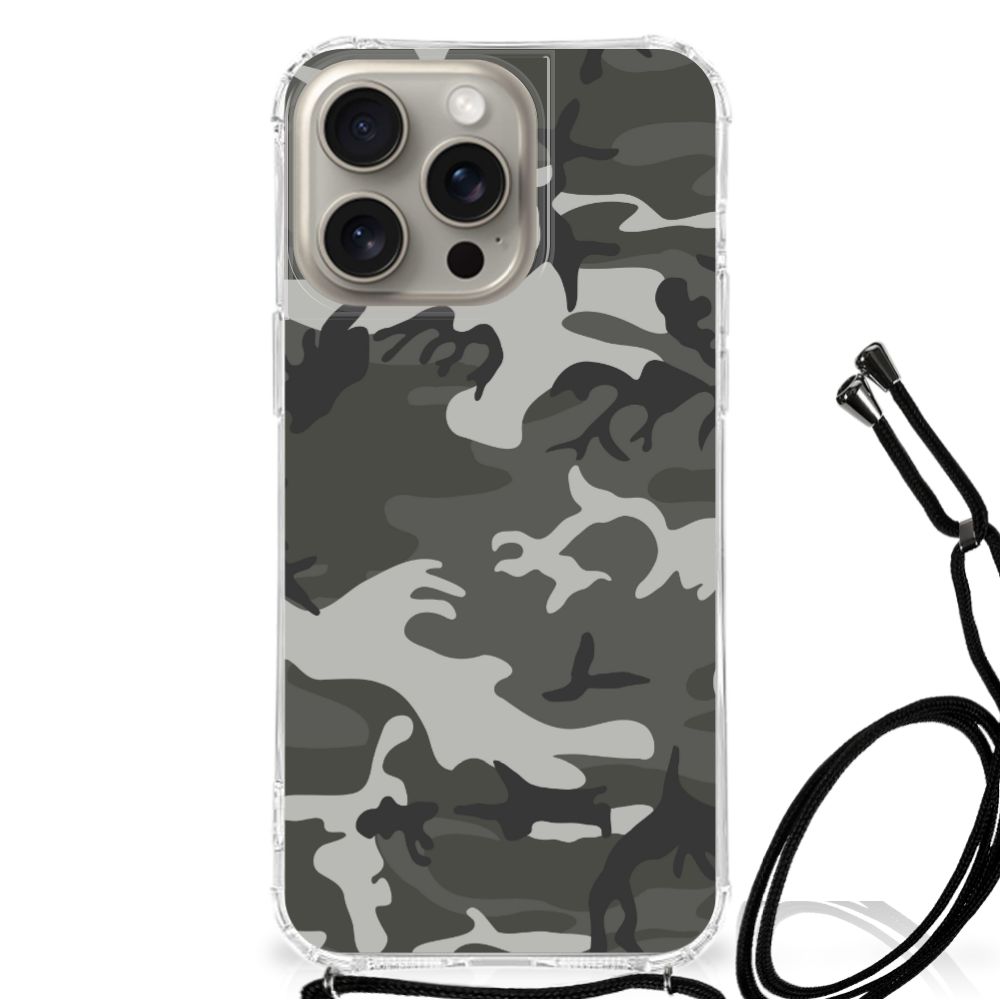 iPhone 15 Pro Max Doorzichtige Silicone Hoesje Army Light B2C Telecom