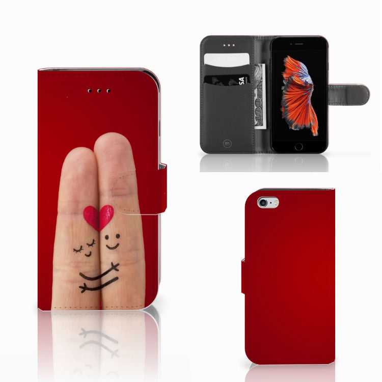 Apple iPhone 6 | 6s Wallet Case met Pasjes Liefde - Origineel Romantisch Cadeau