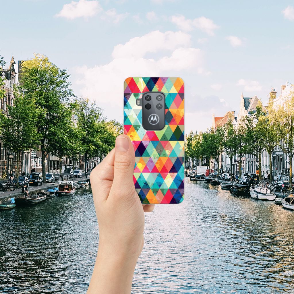 Motorola One Zoom TPU bumper Geruit