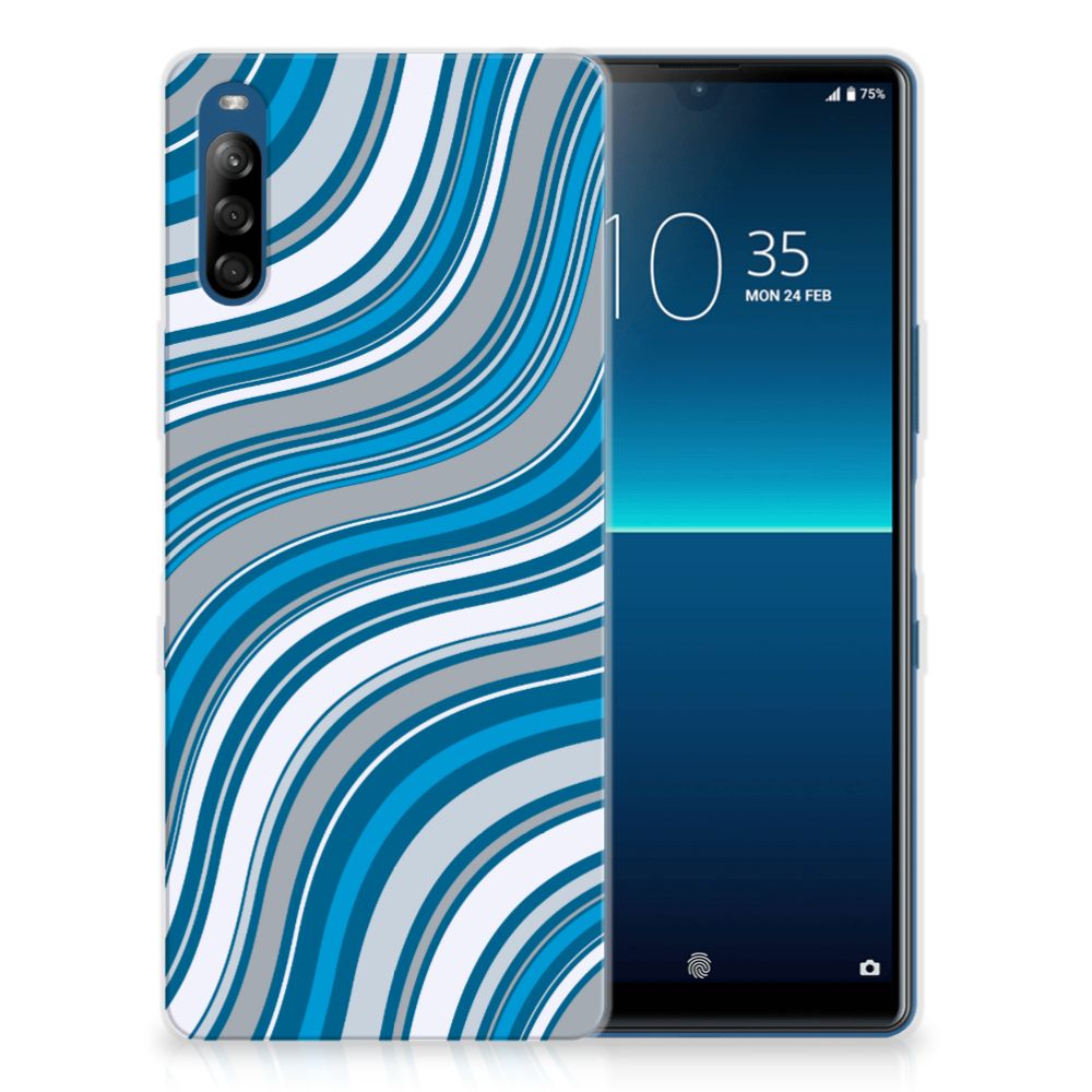 Sony Xperia L4 TPU bumper Waves Blue