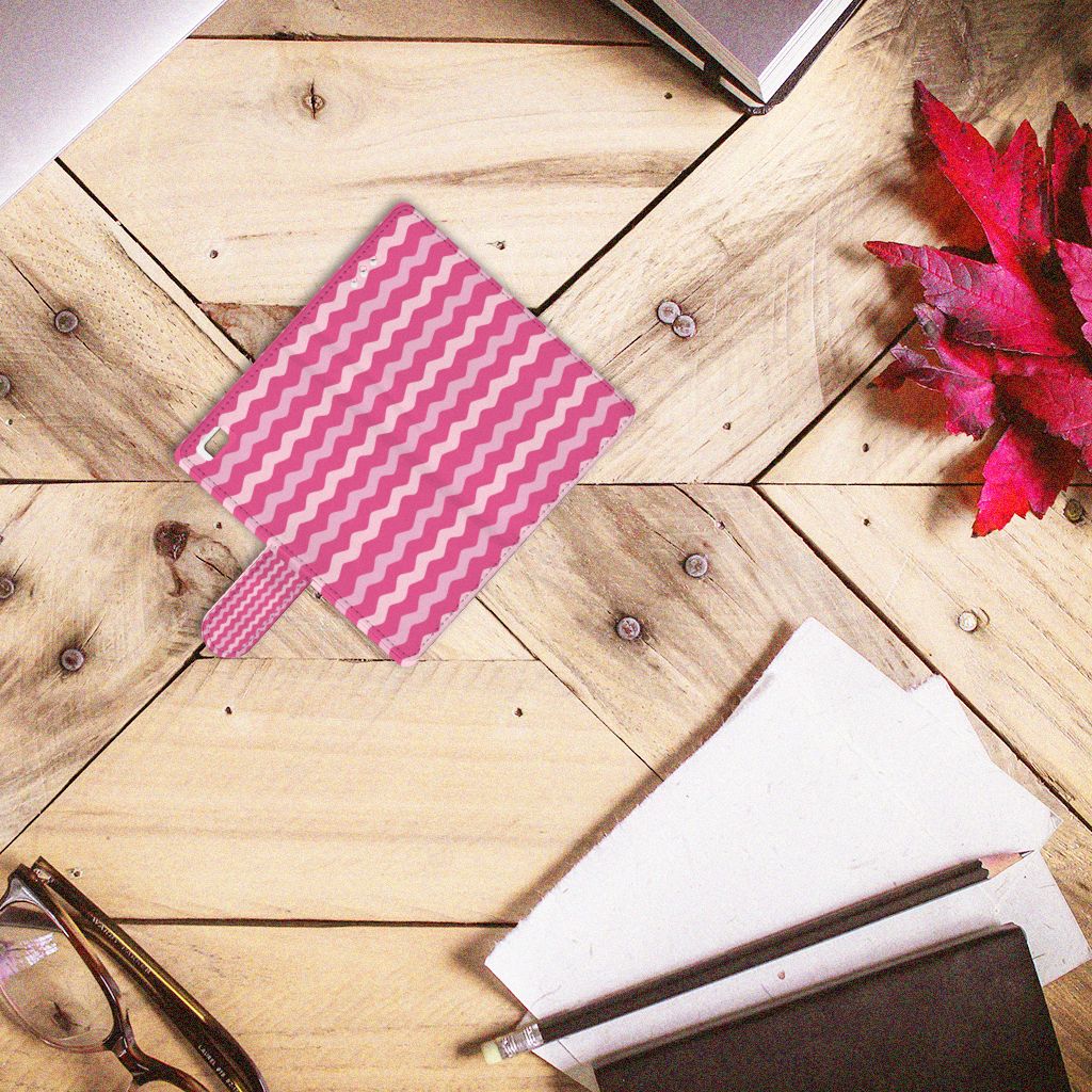 Huawei Ascend P8 Lite Telefoon Hoesje Waves Pink