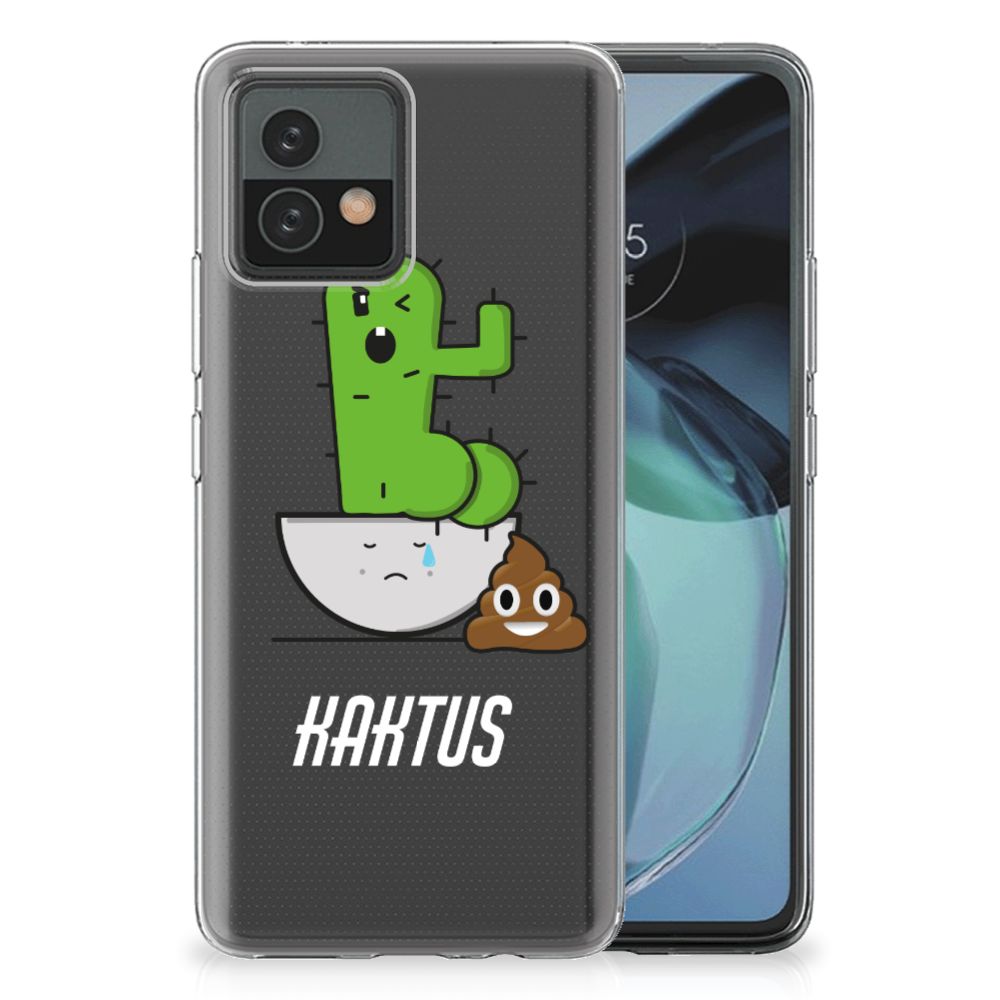 Motorola Moto G72 Telefoonhoesje met Naam Cactus Poo B2C Telecom
