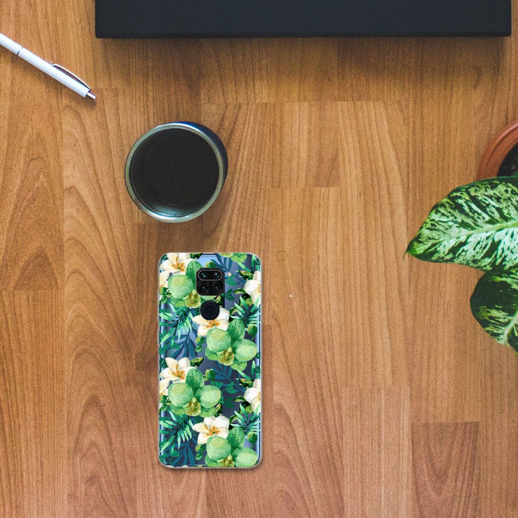 Xiaomi Redmi Note9 TPU Case Orchidee Groen B2C Telecom