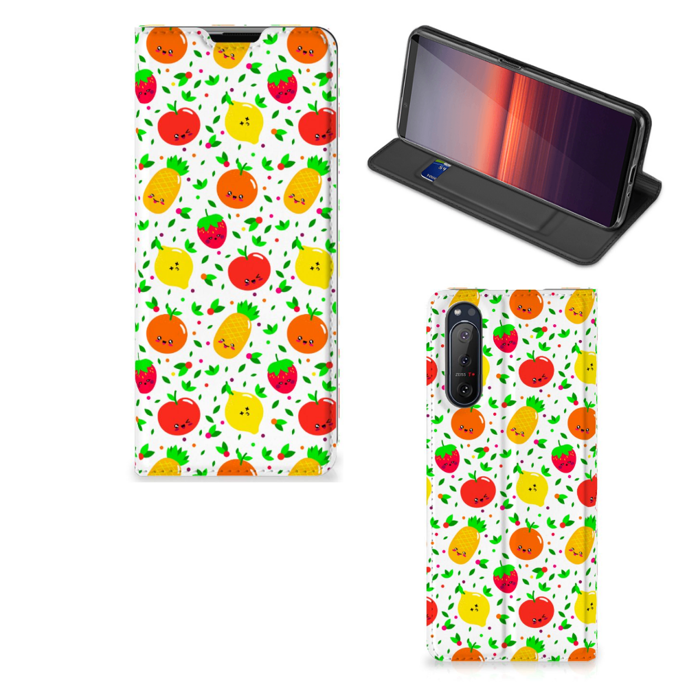 Sony Xperia 5 II Flip Style Cover Fruits - B2C Telecom