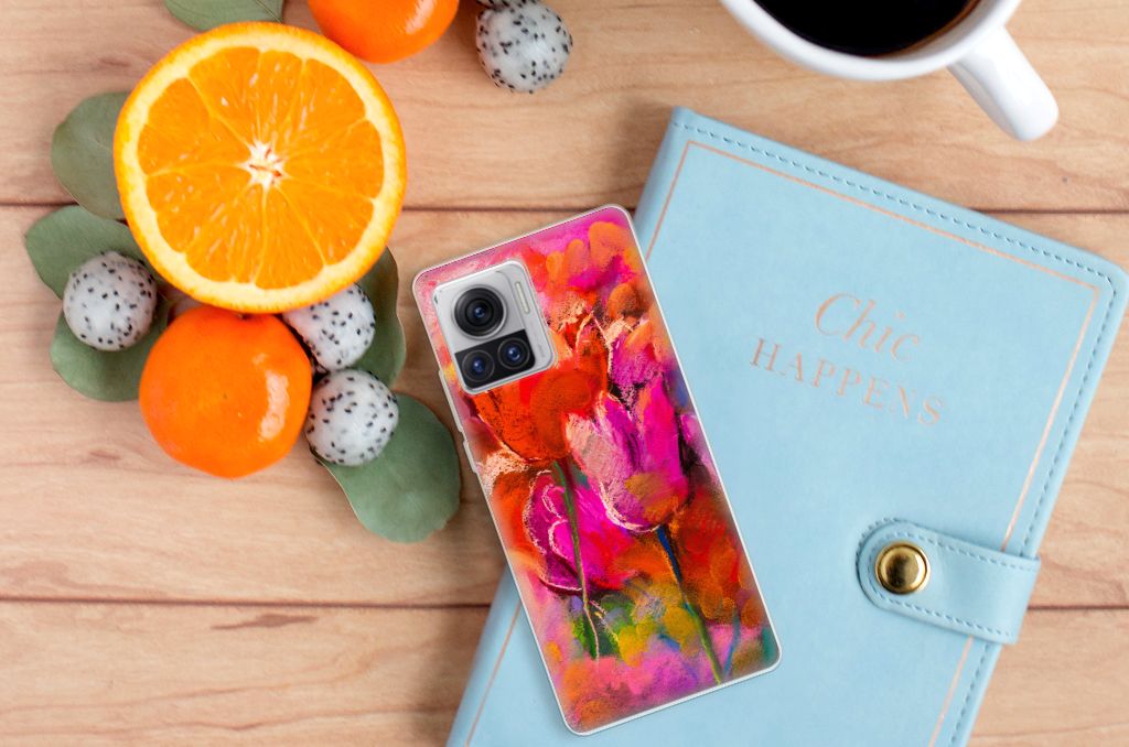 Hoesje maken Motorola Moto X30 Pro Tulips B2C Telecom