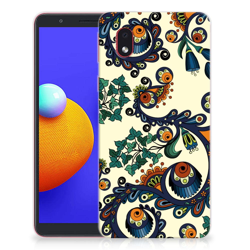 Siliconen Hoesje Samsung Galaxy A01 Core Barok Flower