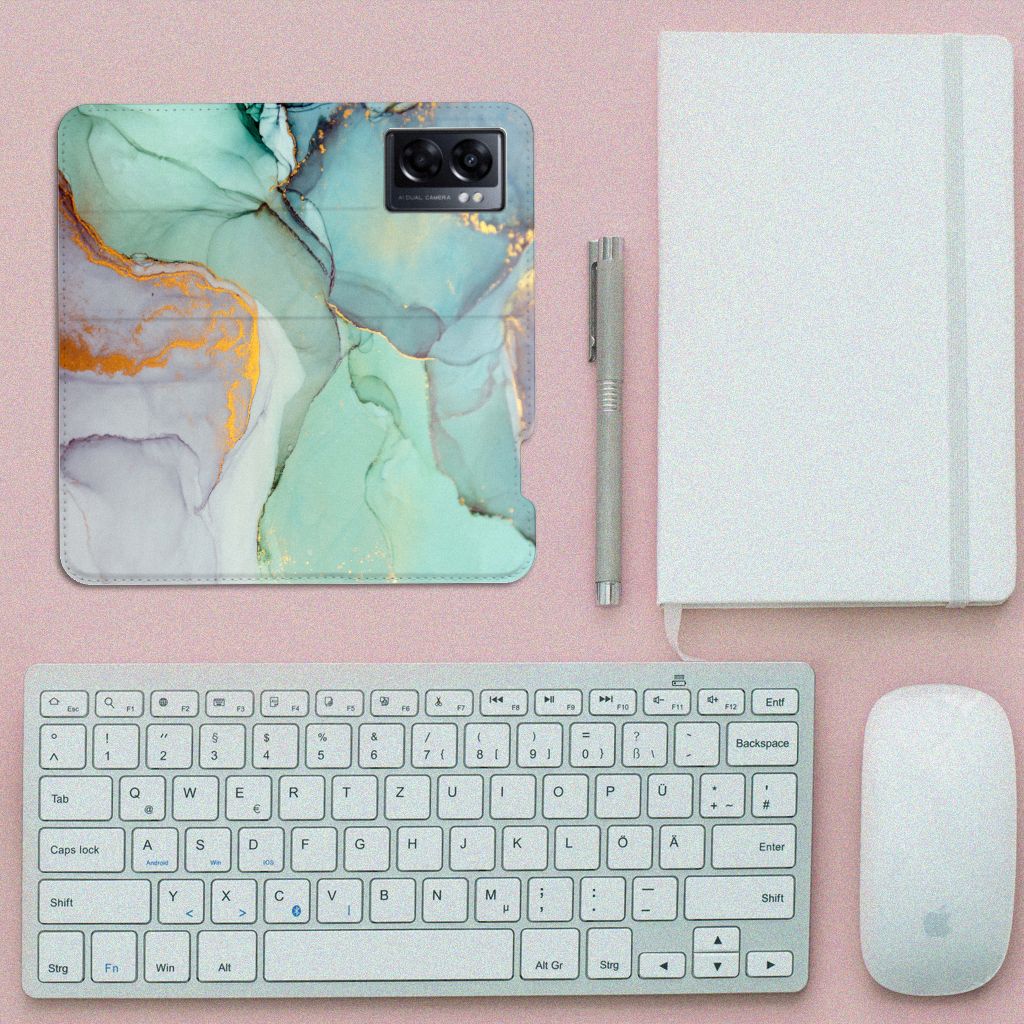 Bookcase voor OPPO A77 5G | A57 5G Watercolor Mix - B2C Telecom