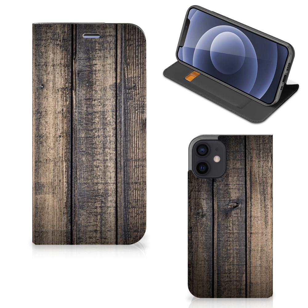 iPhone 12 Mini Book Wallet Case Steigerhout - B2C Telecom