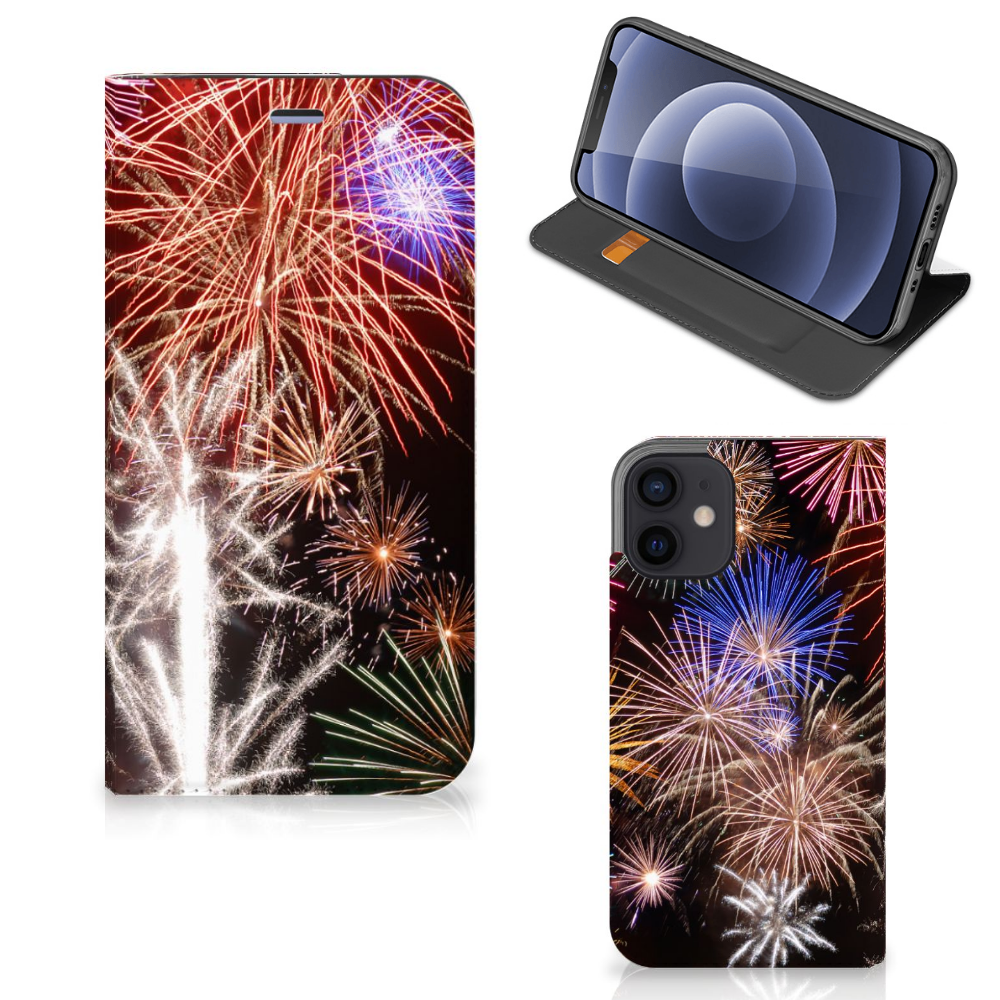 iPhone 12 Mini Hippe Standcase Vuurwerk - B2C Telecom