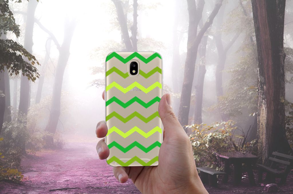 Samsung Galaxy J5 2017 TPU bumper Zigzag Groen