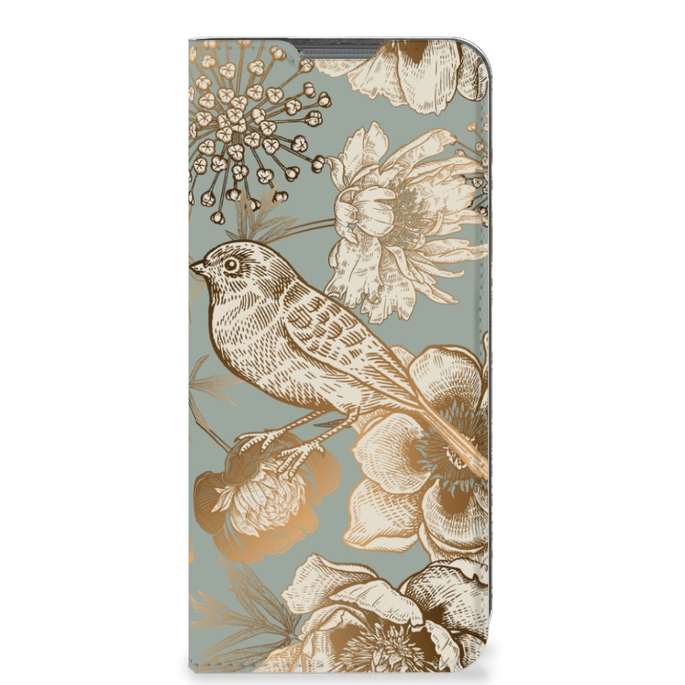 Smart Cover voor OPPO A77 5G | A57 5G Vintage Bird Flowers - B2C Telecom