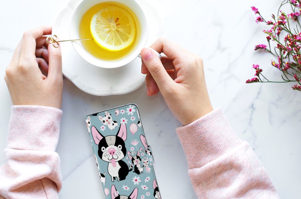 Alcatel 1S 2020 Telefoonhoesje met Pasjes Hondjes