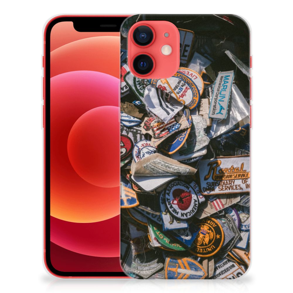 iPhone 12 Mini Siliconen Hoesje met foto Badges B2C Telecom