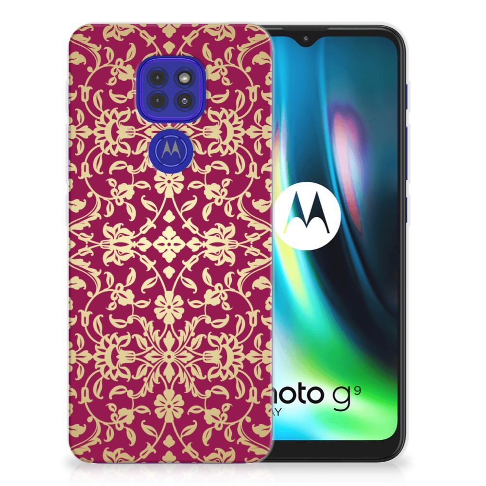 Siliconen Hoesje Motorola Moto G9 Play | E7 Plus Barok Pink B2C Telecom