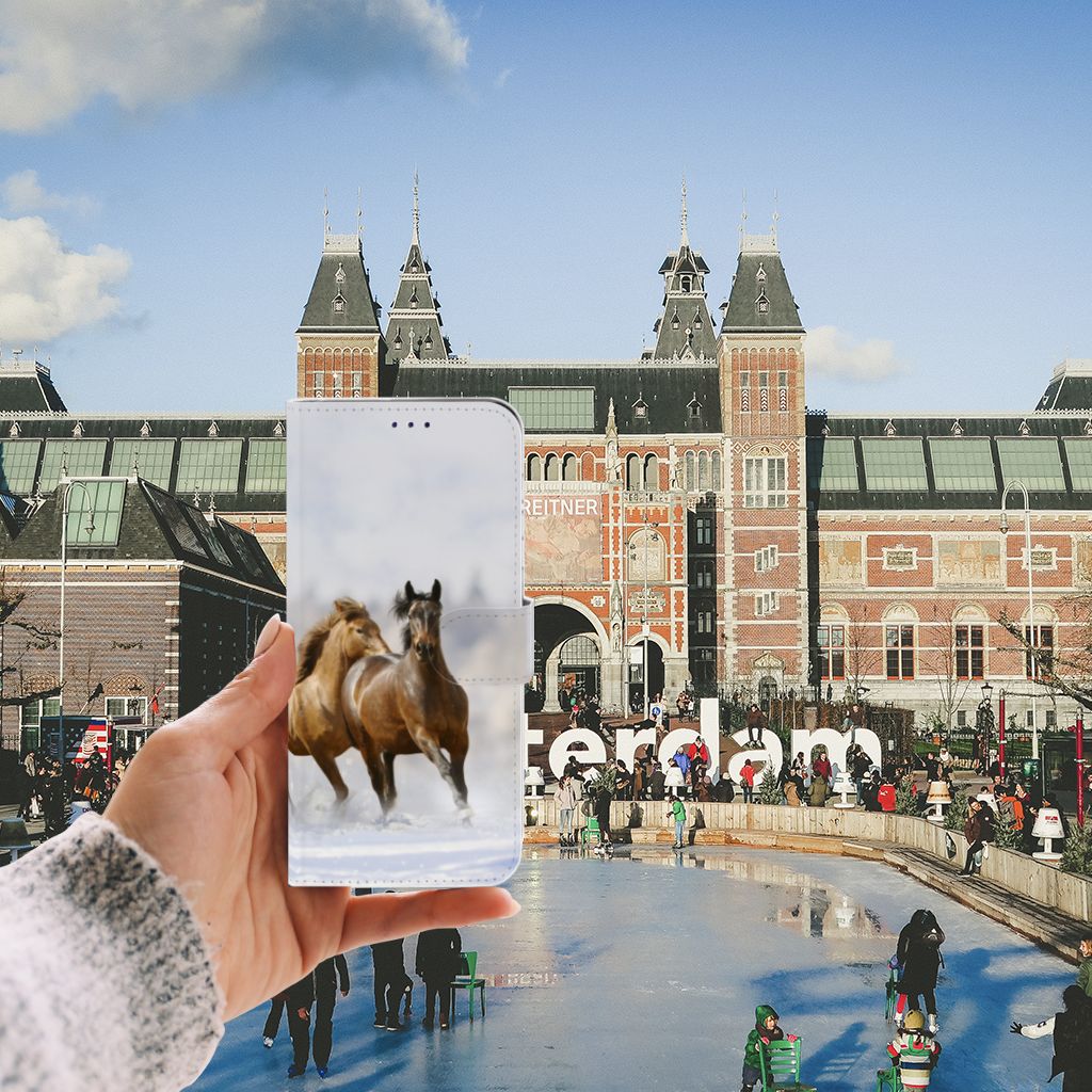 Samsung Galaxy A50 Telefoonhoesje met Pasjes Paarden