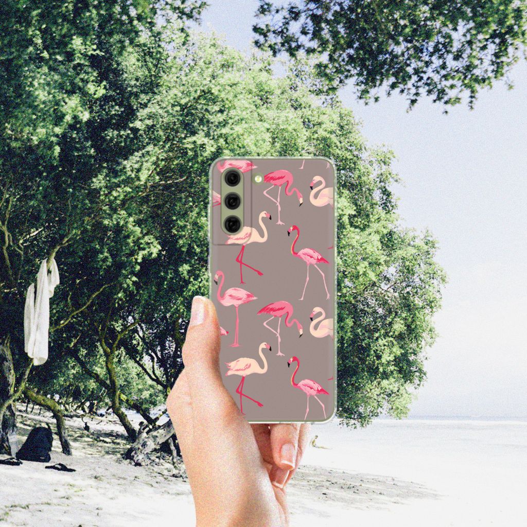 Samsung Galaxy S21FE TPU Hoesje Flamingo B2C Telecom