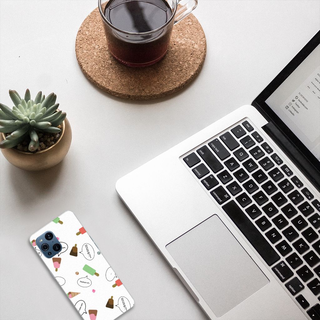 OPPO Find X3 | X3 Pro Siliconen Case IJsjes B2C Telecom