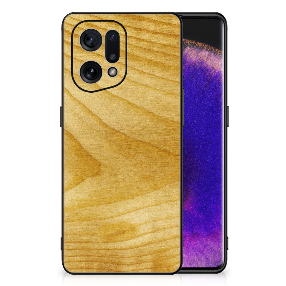 OPPO Find X5 Houten Print Telefoonhoesje Licht Hout