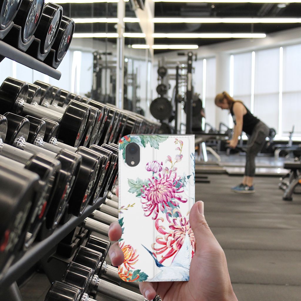 Apple iPhone Xr Hoesje maken Bird Flowers