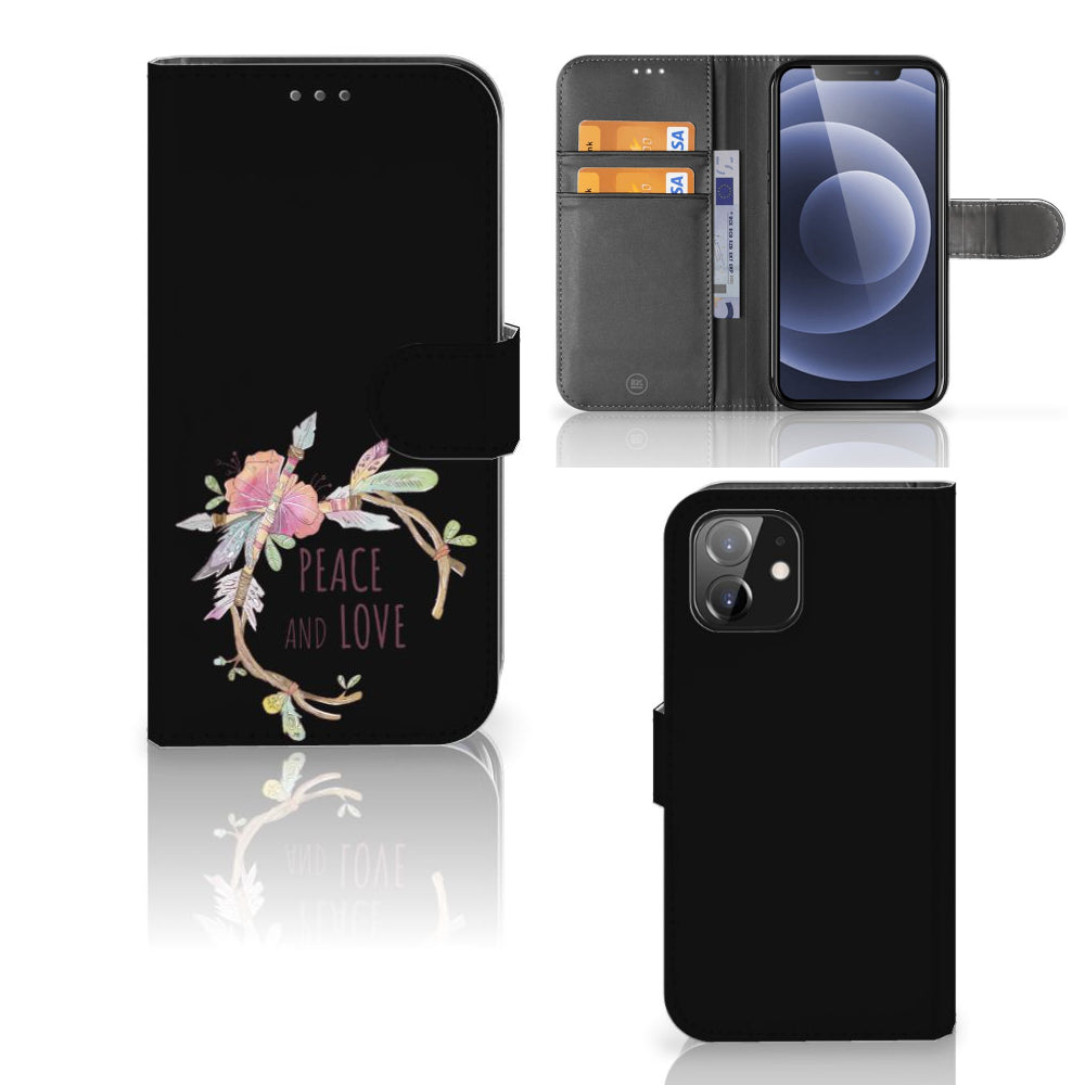 iPhone 12 | 12 Pro (6.1") Leuk Hoesje Boho Text