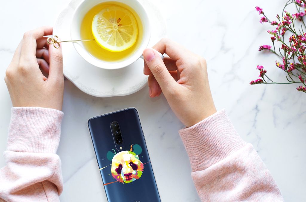 OnePlus 7 Pro Telefoonhoesje met Naam Panda Color