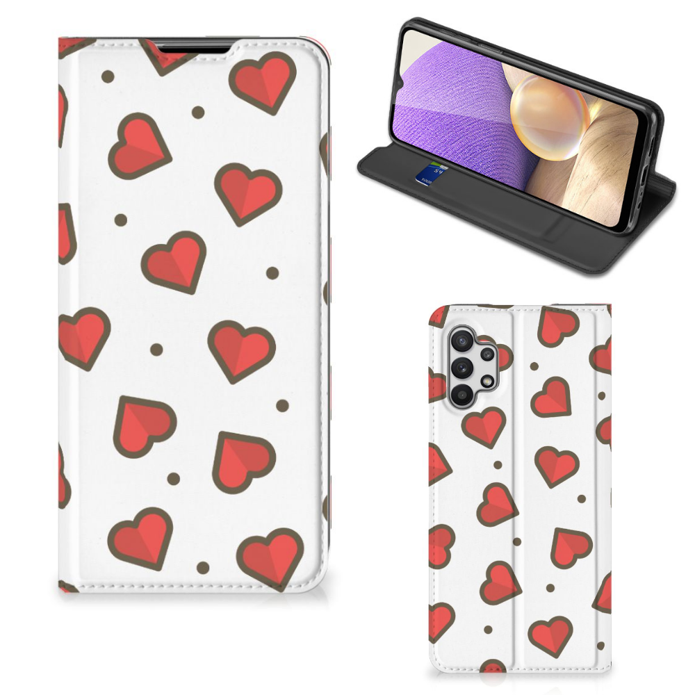Samsung Galaxy A32 5G Hoesje met Magneet Hearts - B2C Telecom