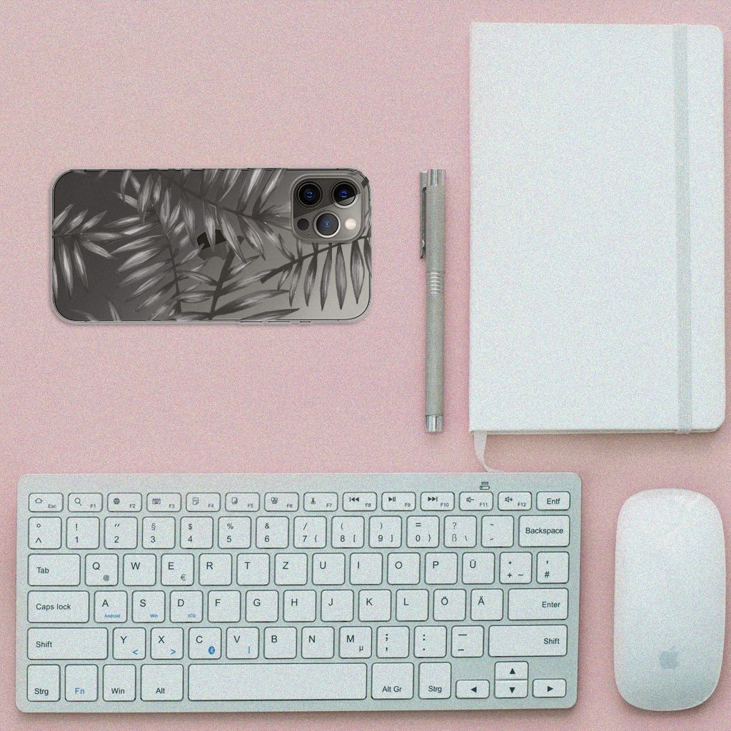 iPhone 12 Pro Max TPU Case Leaves Grey B2C Telecom