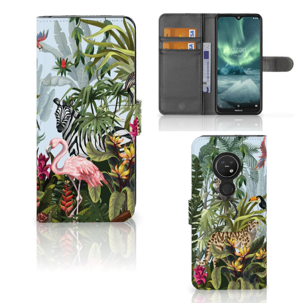 Telefoonhoesje met Pasjes voor Nokia 7.2 | Nokia 6.2 Jungle