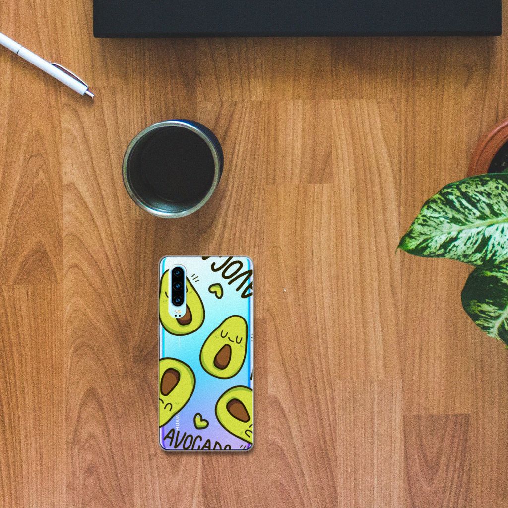 Huawei P30 Telefoonhoesje met Naam Avocado Singing
