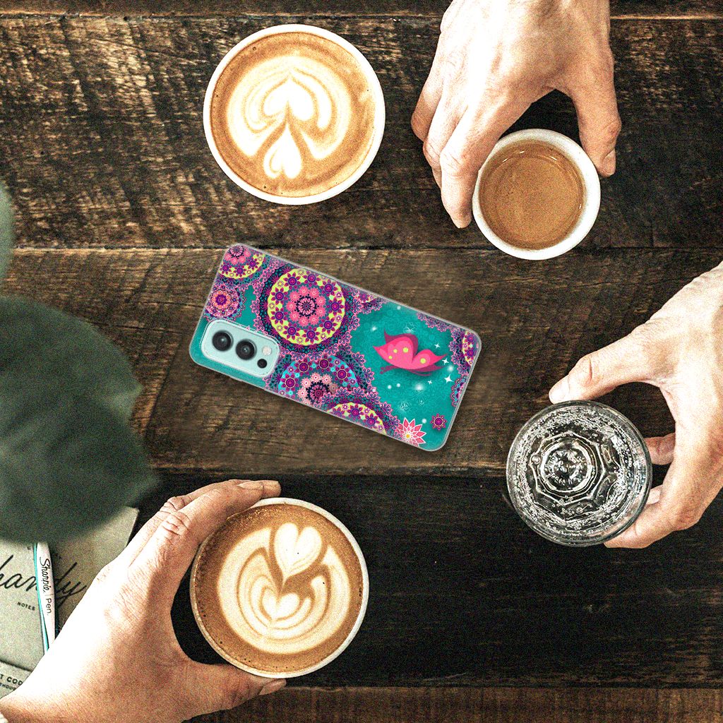 OnePlus Nord 2 5G Hoesje maken Cirkels en Vlinders B2C Telecom
