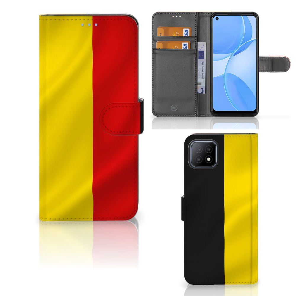 OPPO A73 5G Bookstyle Case Belgische Vlag