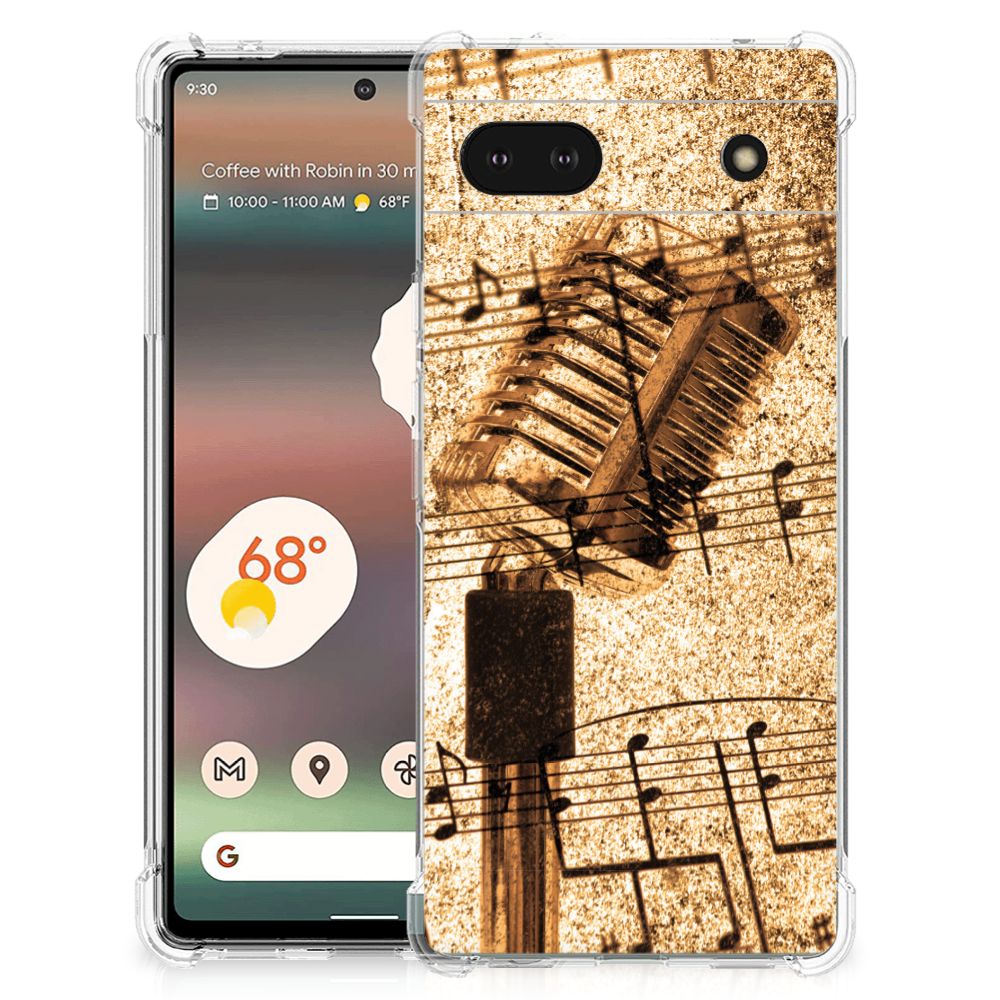 Google Pixel 6A Anti-shock Hoesje met foto Bladmuziek B2C Telecom