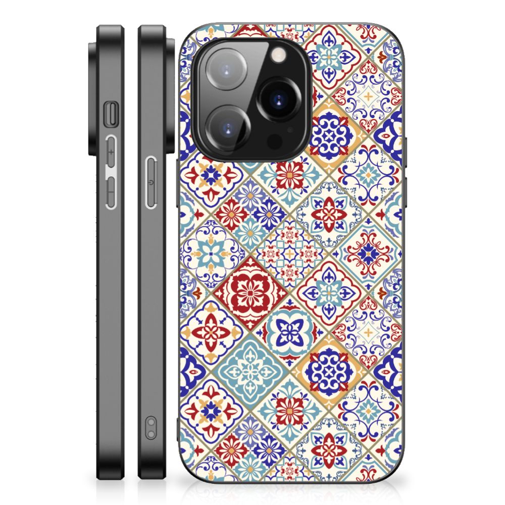 iPhone 14 Pro Marmeren Print Telefoonhoesje Tiles Color
