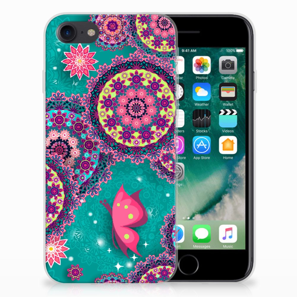 iPhone SE 2022 | SE 2020 | 8 | 7 Hoesje maken Cirkels en Vlinders