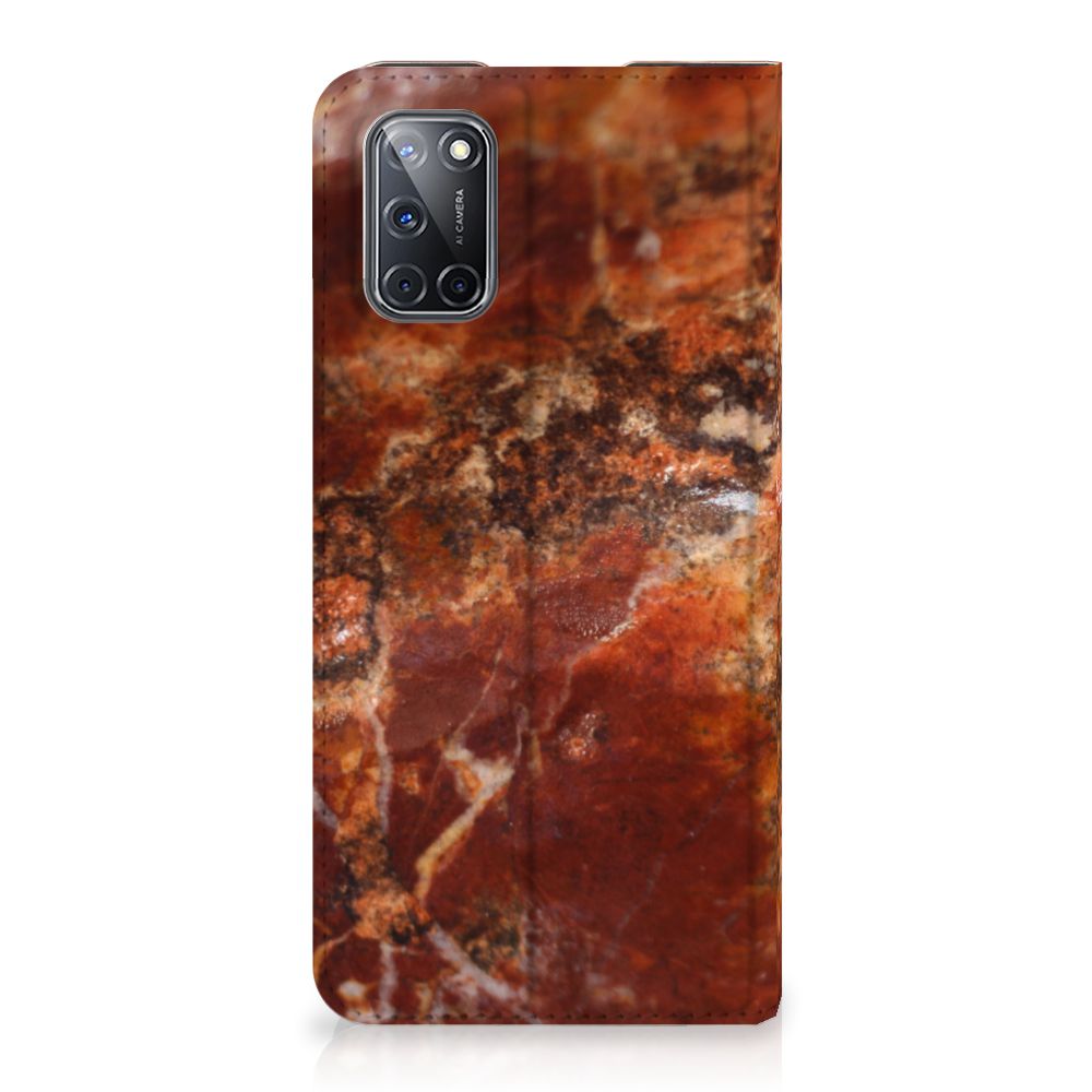 OPPO A52 | A72 Standcase Marmer Bruin - B2C Telecom