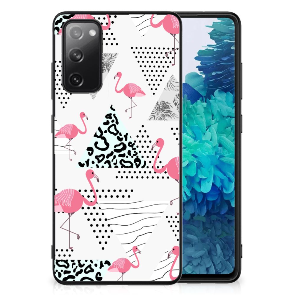 Samsung Galaxy S20 FE Dierenprint Telefoonhoesje Flamingo Triangle B2C Telecom