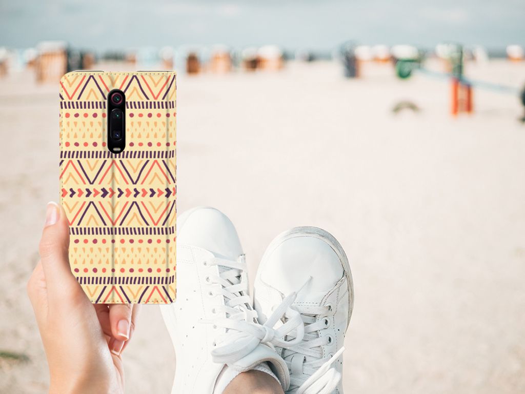 Xiaomi Mi 9T Pro Hoesje met Magneet Aztec Yellow - B2C Telecom