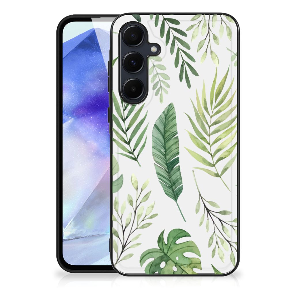 Samsung Galaxy A55 Bloemen Hoesje Leaves