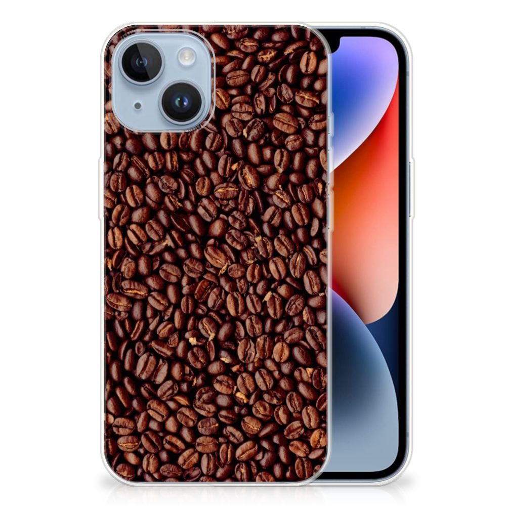 Apple iPhone 14 Siliconen Case Koffiebonen