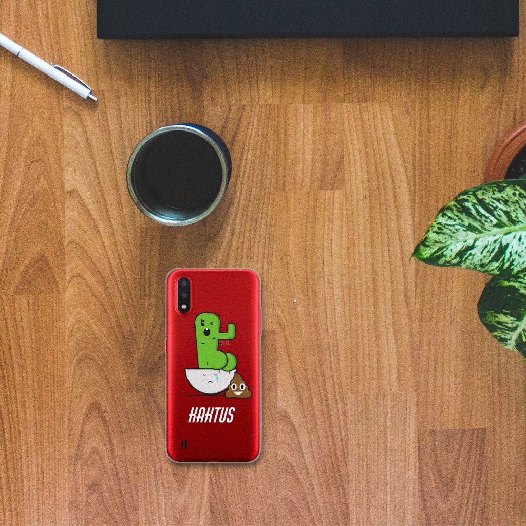 Samsung Galaxy A01 Telefoonhoesje met Naam Cactus Poo B2C Telecom